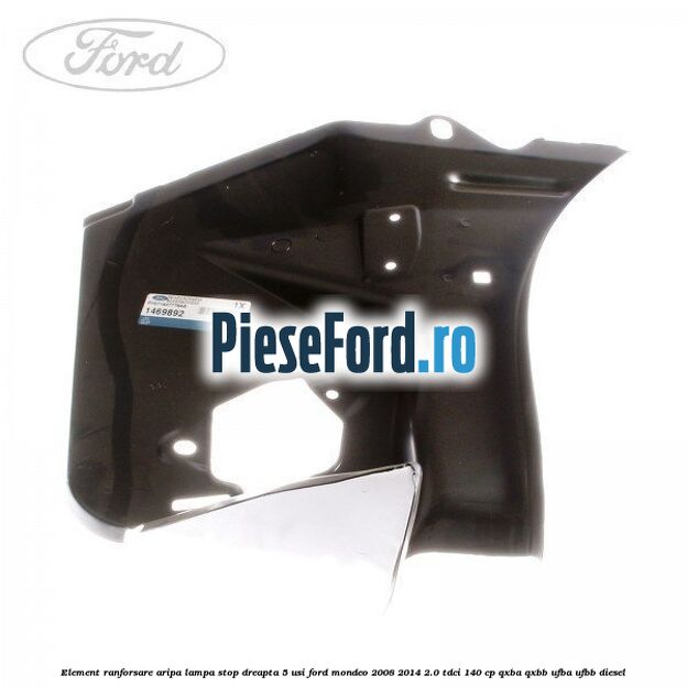 Element ranforsare aripa lampa stop dreapta 5 usi Ford Mondeo 2008-2014 2.0 TDCi 140 cp QXBA, QXBB, UFBA, UFBB diesel