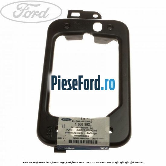 Element ranforsare bara fata stanga Ford Fiesta 2013-2017 1.0 EcoBoost 100 cp SFJA, SFJB, SFJC, SFJD benzina