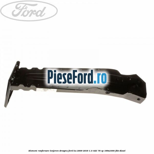 Element ranforsare lonjeron dreapta Ford Ka 2009-2016 1.3 TDCi 75 cp 169A1000, FD4 diesel