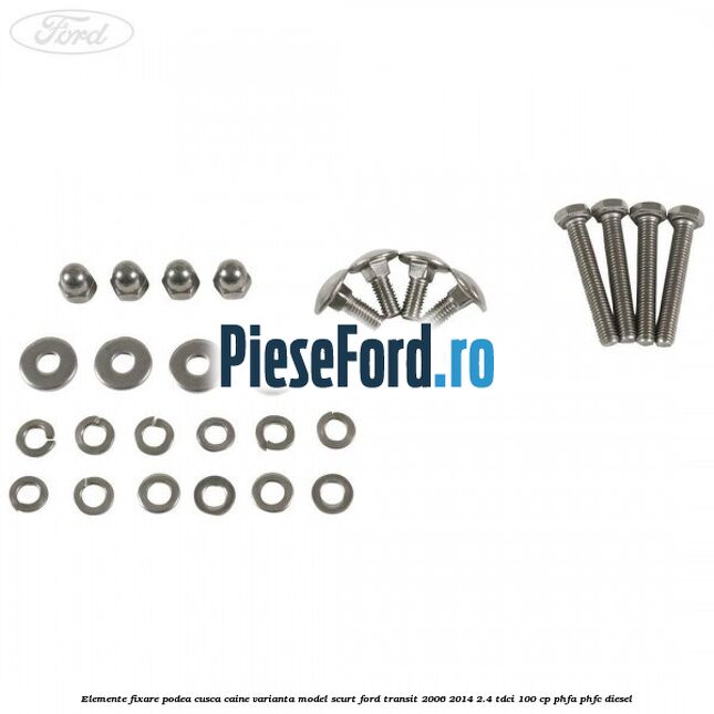 Elemente fixare podea cusca caine varianta model scurt Ford Transit 2006-2014 2.4 TDCi 100 cp PHFA, PHFC diesel