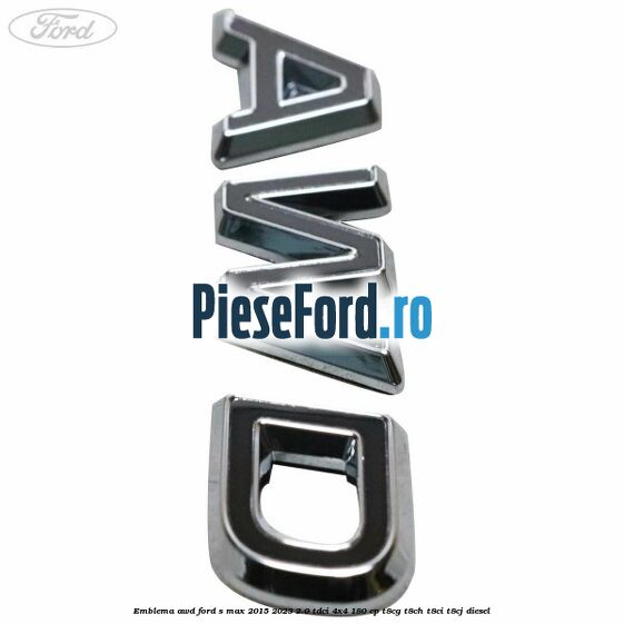 Emblema AWD Ford S-Max 2015-2023 2.0 TDCi 4x4 180 cp T8CG, T8CH, T8CI, T8CJ diesel
