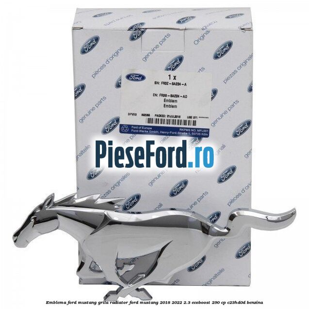 Emblema Ford Mustang grila radiator Ford Mustang 2018-2022 2.3 EcoBoost 290 cp C23HD0D benzina