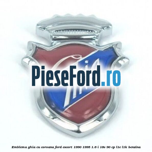 Emblema GHIA cu coroana Ford Escort 1990-1995 1.6 i 16V 90 cp L1E, L1K benzina