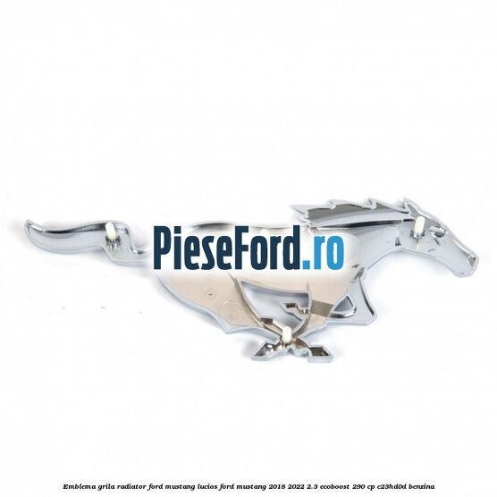 Emblema grila radiator Ford Mustang lucios Ford Mustang 2018-2022 2.3 EcoBoost 290 cp Emblema grila radiator Ford Mustang lucios Ford Mustang 2018-2022 2.3 EcoBoost 290 cp C23HD0D benzina