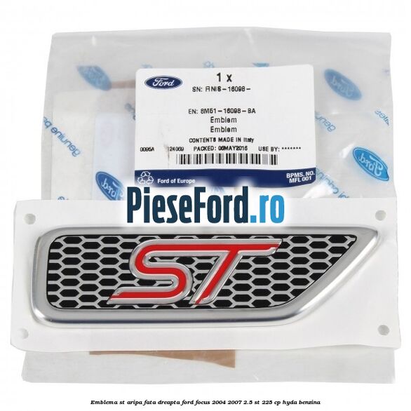 Emblema ST, aripa fata dreapta Ford Focus 2004-2007 2.5 ST 225 cp Emblema ST, aripa fata dreapta Ford Focus 2004-2007 2.5 ST 225 cp HYDA benzina