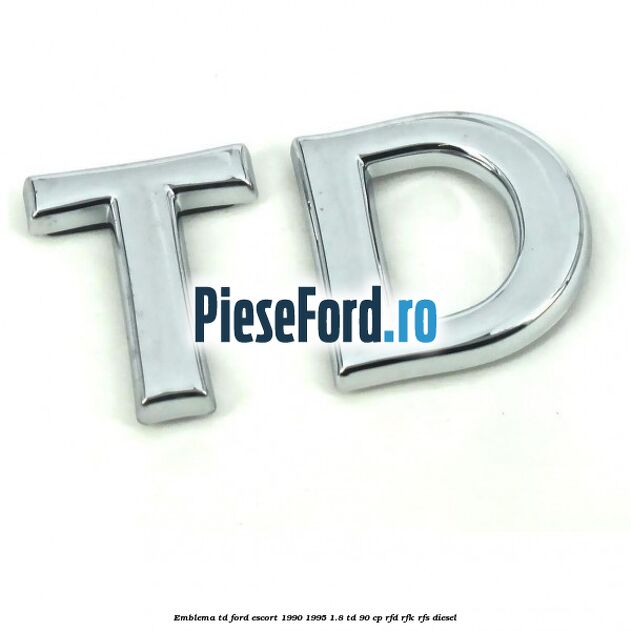 Emblema TD Ford Escort 1990-1995 1.8 TD 90 cp RFD, RFK, RFS diesel