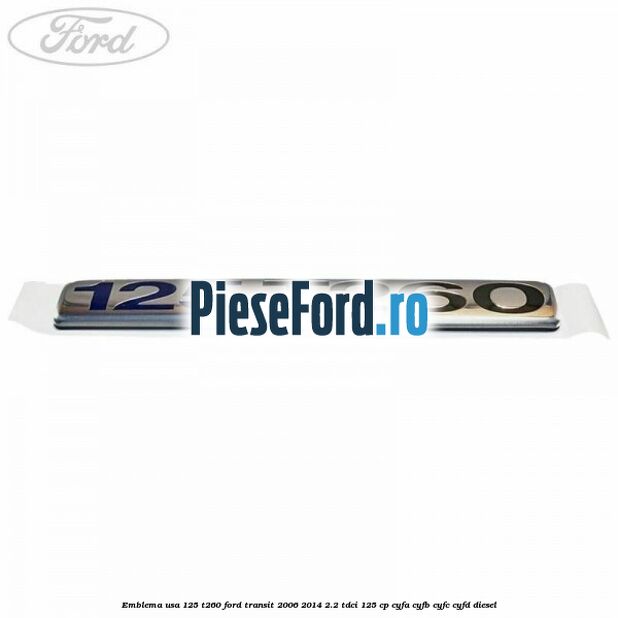 Emblema usa 125 T260 Ford Transit 2006-2014 2.2 TDCi 125 cp CYFA, CYFB, CYFC, CYFD diesel