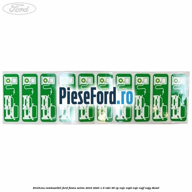 Eticheta Combustibil Ford Fiesta Active 2018-2023 1.5 TDCi 85 cp XUJC, XUJD, XUJE, XUJF, XUJG diesel