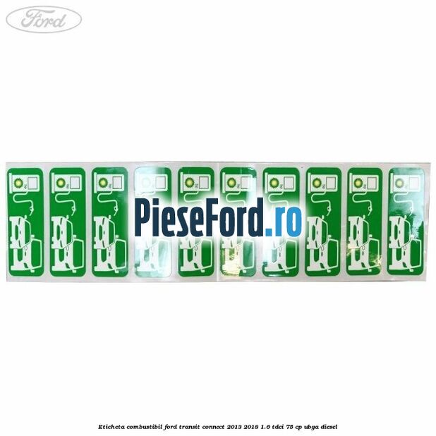 Eticheta Combustibil Ford Transit Connect 2013-2018 1.6 TDCi 75 cp UBGA diesel