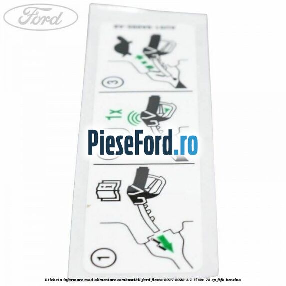 Eticheta informare mod alimentare combustibil Ford Fiesta 2017-2023 1.1 Ti-VCT 75 cp FSJB benzina