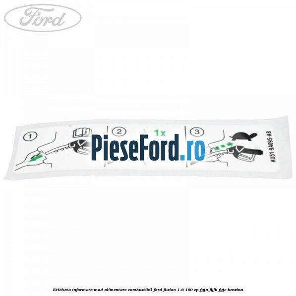 Eticheta informare mod alimentare combustibil Ford Fusion 1.6 100 cp FYJA, FYJB, FYJC benzina