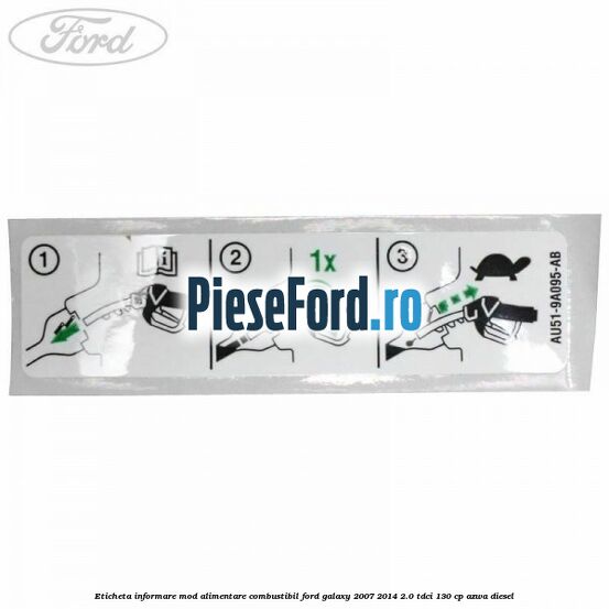 Eticheta informare mod alimentare combustibil Ford Galaxy 2007-2014 2.0 TDCi 130 cp AZWA diesel