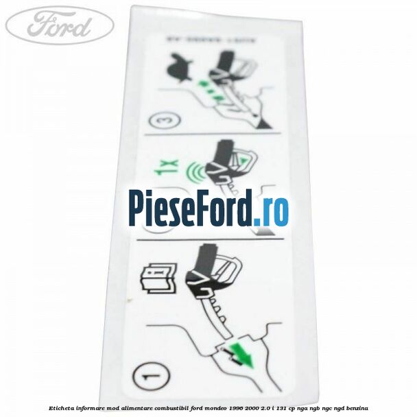 Eticheta informare mod alimentare combustibil Ford Mondeo 1996-2000 2.0 i 131 cp NGA, NGB, NGC, NGD benzina