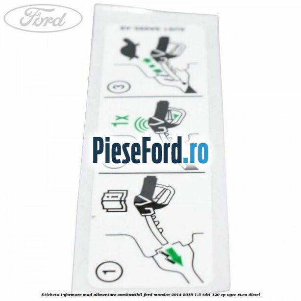 Eticheta informare mod alimentare combustibil Ford Mondeo 2014-2018 1.5 TDCi 120 cp UGCC, XUCA diesel