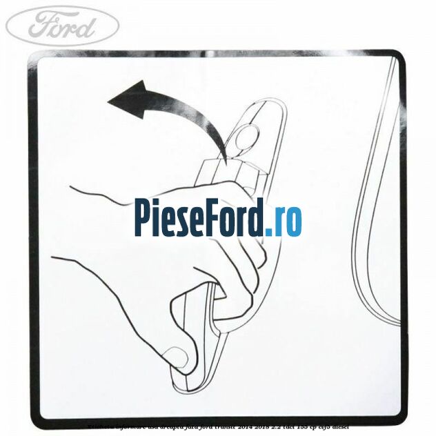 Eticheta informare usa dreapta fata Ford Transit 2014-2018 2.2 TDCi 155 cp CVF5 diesel