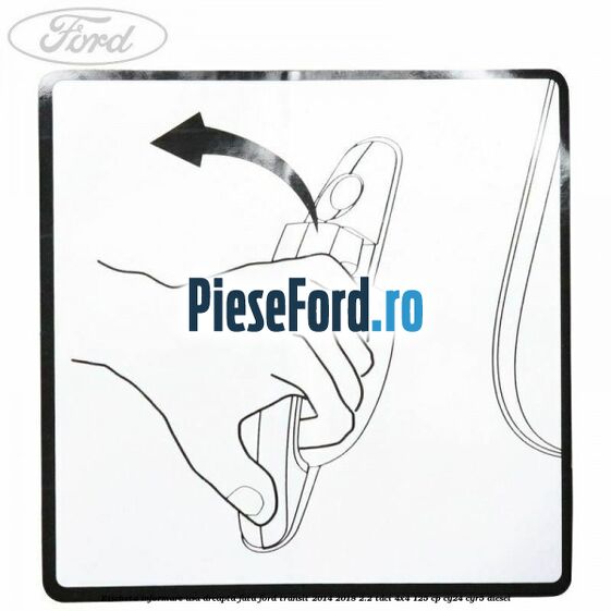 Eticheta informare usa dreapta fata Ford Transit 2014-2018 2.2 TDCi 4x4 125 cp Eticheta informare usa dreapta fata Ford Transit 2014-2018 2.2 TDCi 4x4 125 cp CY24, CYR5 diesel