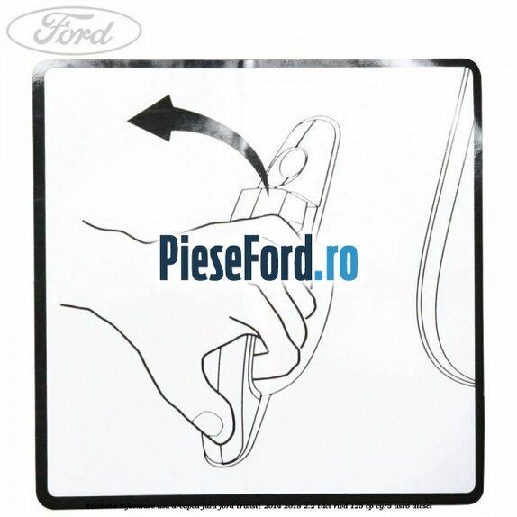 Eticheta informare usa dreapta fata Ford Transit 2014-2018 2.2 TDCi RWD 125 cp CYR5, USR6 diesel