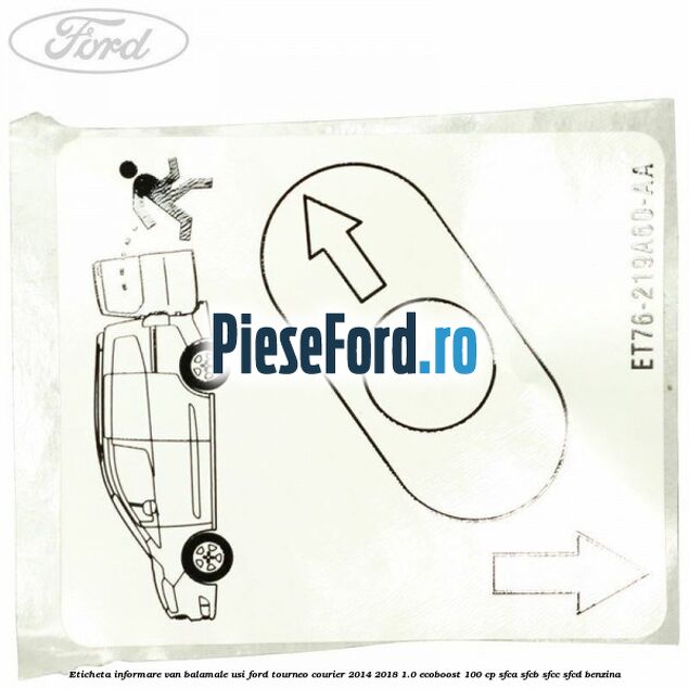 Eticheta informare van balamale usi Ford Tourneo Courier 2014-2018 1.0 EcoBoost 100 cp Eticheta informare van balamale usi Ford Tourneo Courier 2014-2018 1.0 EcoBoost 100 cp SFCA, SFCB, SFCC, SFCD benzina