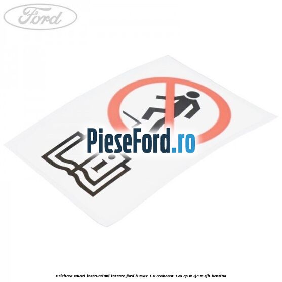 Eticheta valori instructiuni intrare Ford B-Max 1.0 EcoBoost 125 cp M1JE, M1JH benzina