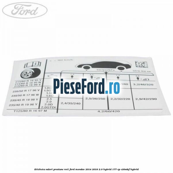 Eticheta valori presiune roti Ford Mondeo 2014-2018 2.0 Hybrid 177 cp Eticheta valori presiune roti Ford Mondeo 2014-2018 2.0 Hybrid 177 cp C20EDEF hybrid
