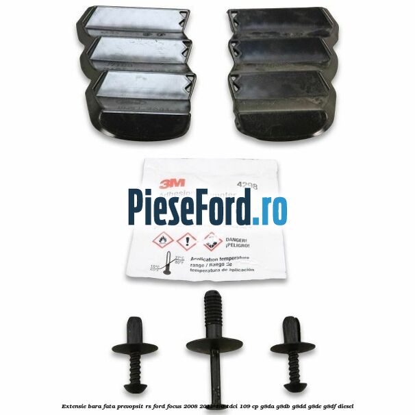 Extensie bara fata, prevopsit RS Ford Focus 2008-2011 1.6 TDCi 109 cp G8DA, G8DB, G8DD, G8DE, G8DF diesel