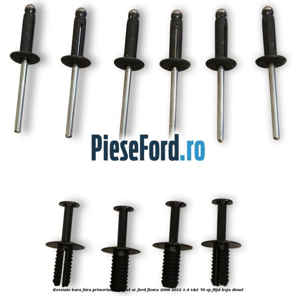 Extensie bara fata, primerizata, model ST Ford Fiesta 2008-2012 1.4 TDCi 70 cp F6JD, KVJA diesel