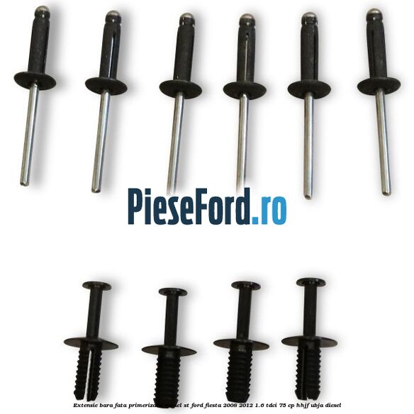 Extensie bara fata, primerizata, model ST Ford Fiesta 2008-2012 1.6 TDCi 75 cp HHJF, UBJA diesel