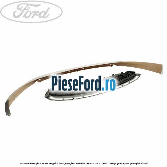 Extensie bara fata RS set, cu grila bara fata Ford Mondeo 2008-2014 2.0 TDCi 140 cp QXBA, QXBB, UFBA, UFBB diesel