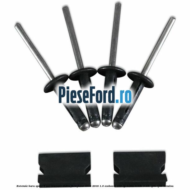 Extensie bara spate 5 usi evacuare dubla Ford Focus 2014-2018 1.0 EcoBoost 100 cp M2DA, M2DB, M2DC, SFDA, SFDB benzina