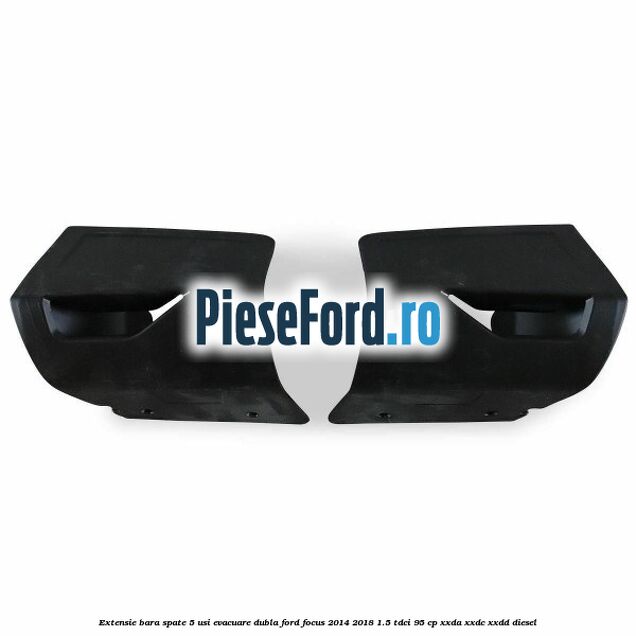 Extensie bara spate 5 usi evacuare dubla Ford Focus 2014-2018 1.5 TDCi 95 cp XXDA, XXDC, XXDD diesel