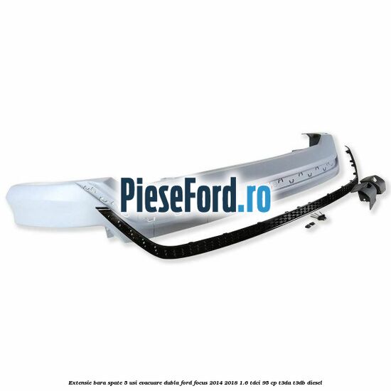 Extensie bara spate 5 usi evacuare dubla Ford Focus 2014-2018 1.6 TDCi 95 cp T3DA, T3DB diesel
