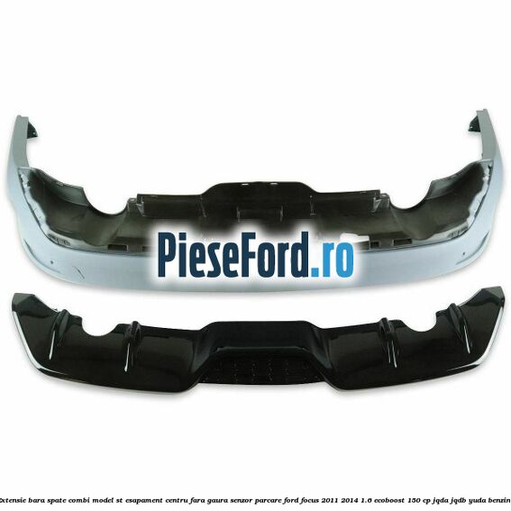 Extensie bara spate combi, model ST esapament centru fara gaura senzor parcare Ford Focus 2011-2014 1.6 EcoBoost 150 cp JQDA, JQDB, YUDA benzina
