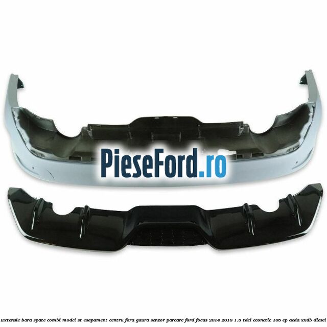 Extensie bara spate combi, model ST esapament centru fara gaura senzor parcare Ford Focus 2014-2018 1.5 TDCi ECOnetic 105 cp AEDA, XXDB diesel