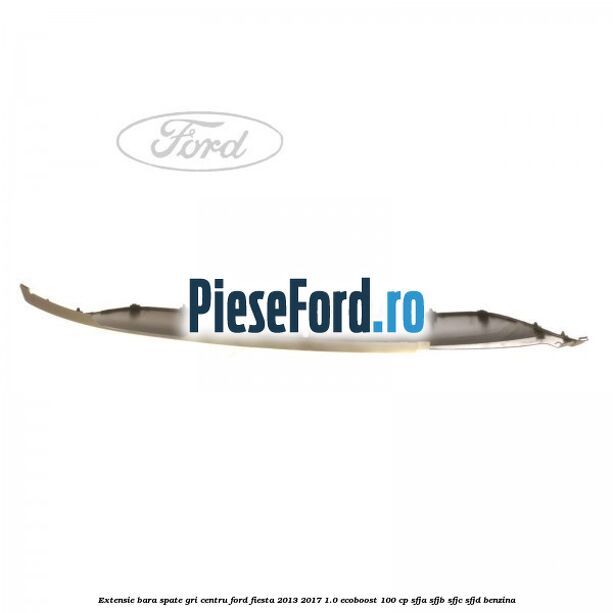 Extensie bara spate gri centru Ford Fiesta 2013-2017 1.0 EcoBoost 100 cp SFJA, SFJB, SFJC, SFJD benzina