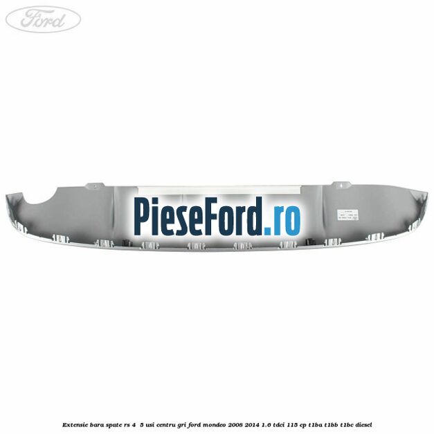 Extensie bara spate RS 4 /5 usi centru gri Ford Mondeo 2008-2014 1.6 TDCi 115 cp T1BA, T1BB, T1BC diesel