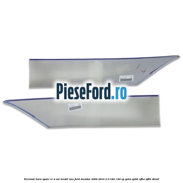 Extensie bara spate RS 4 usi model nou Ford Mondeo 2008-2014 2.0 TDCi 140 cp QXBA, QXBB, UFBA, UFBB diesel