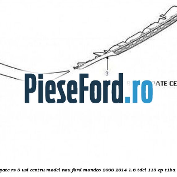 Extensie bara spate RS 5 usi centru model nou Ford Mondeo 2008-2014 1.6 TDCi 115 cp T1BA, T1BB, T1BC diesel