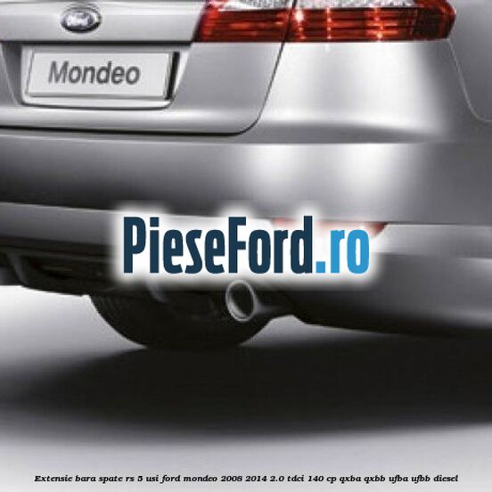 Extensie bara spate RS 5 usi Ford Mondeo 2008-2014 2.0 TDCi 140 cp QXBA, QXBB, UFBA, UFBB diesel
