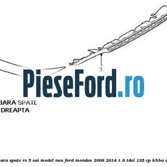 Extensie bara spate RS 5 usi model nou Ford Mondeo 2008-2014 1.8 TDCi 125 cp Extensie bara spate RS 5 usi model nou Ford Mondeo 2008-2014 1.8 TDCi 125 cp KHBA, QYBA diesel
