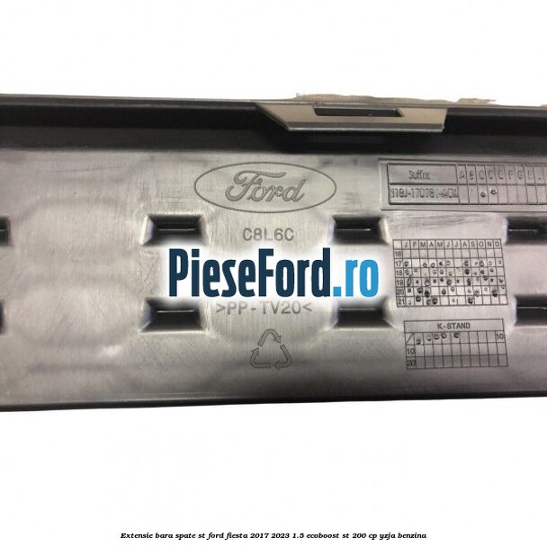 Extensie bara spate ST Ford Fiesta 2017-2023 1.5 EcoBoost ST 200 cp YZJA benzina