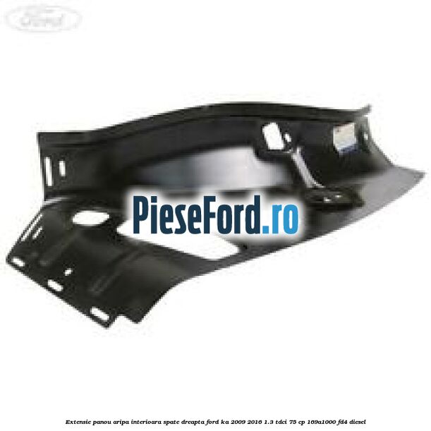 Extensie panou aripa interioara spate dreapta Ford Ka 2009-2016 1.3 TDCi 75 cp 169A1000, FD4 diesel