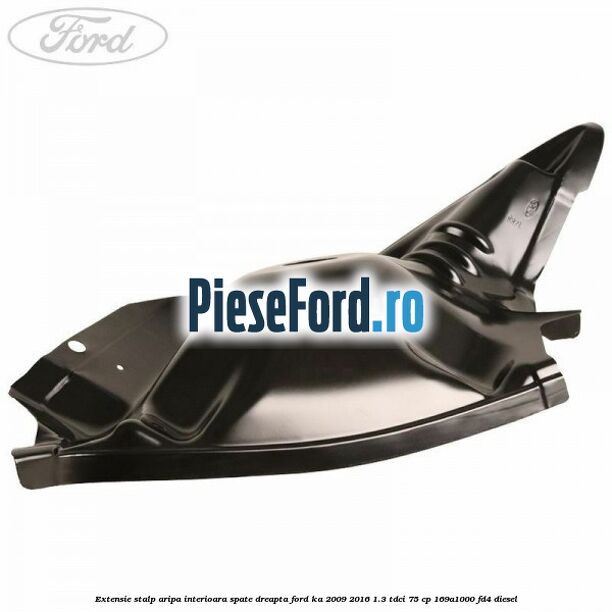 Extensie stalp aripa interioara spate dreapta Ford Ka 2009-2016 1.3 TDCi 75 cp 169A1000, FD4 diesel