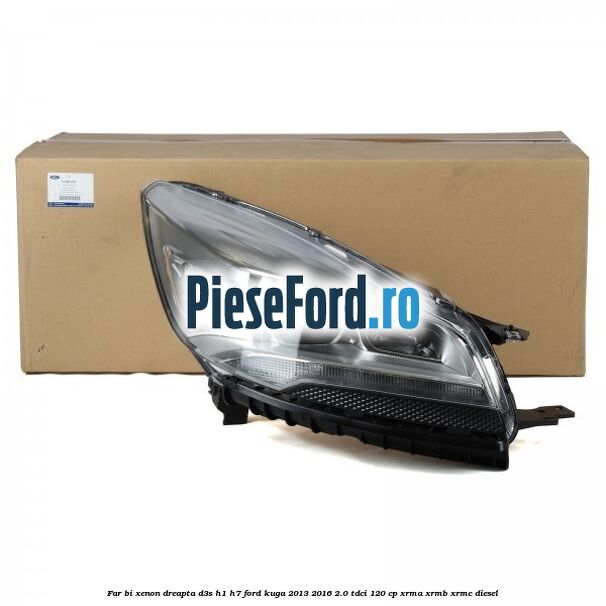 Far bi-xenon dreapta D3S/H1/H7 Ford Kuga 2013-2016 2.0 TDCi 120 cp XRMA, XRMB, XRMC diesel