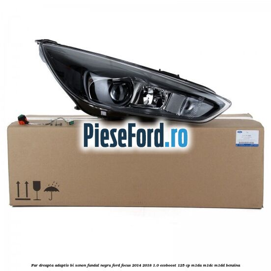 Far dreapta adaptiv Bi-Xenon, fundal negru Ford Focus 2014-2018 1.0 EcoBoost 125 cp M1DA, M1DC, M1DD benzina