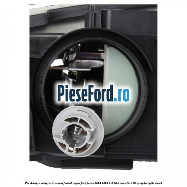 Far dreapta adaptiv Bi-Xenon, fundal negru Ford Focus 2014-2018 1.6 TDCi ECOnetic 105 cp Far dreapta adaptiv Bi-Xenon, fundal negru Ford Focus 2014-2018 1.6 TDCi ECOnetic 105 cp NGDA, NGDB diesel
