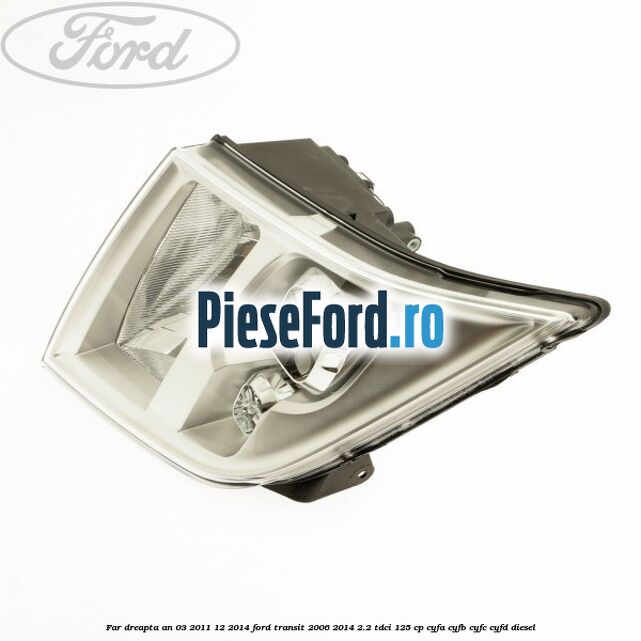 Far dreapta an 03/2011-12/2014 Ford Transit 2006-2014 2.2 TDCi 125 cp CYFA, CYFB, CYFC, CYFD diesel