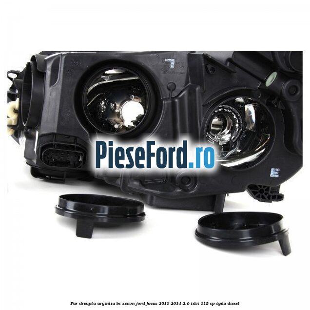 Far dreapta, argintiu bi xenon Ford Focus 2011-2014 2.0 TDCi 115 cp TYDA diesel