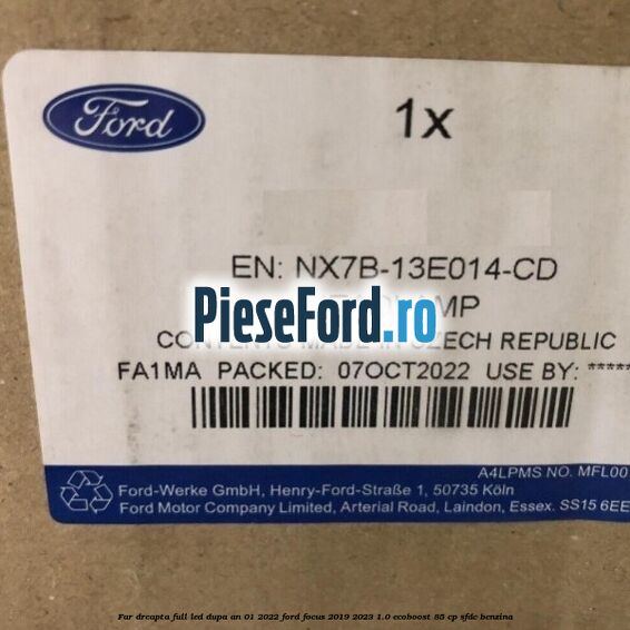 Far dreapta full LED dupa an 01/2022 Ford Focus 2019-2023 1.0 EcoBoost 85 cp SFDC benzina