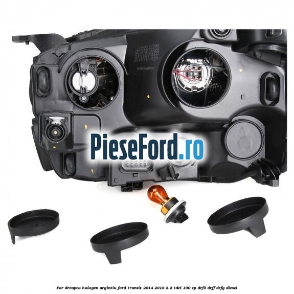 Far dreapta halogen argintiu Ford Transit 2014-2018 2.2 TDCi 100 cp DRF5, DRFF, DRFG diesel