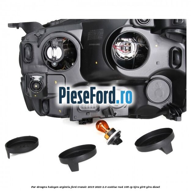 Far dreapta halogen argintiu Ford Transit 2019-2023 2.0 EcoBlue RWD 105 cp Far dreapta halogen argintiu Ford Transit 2019-2023 2.0 EcoBlue RWD 105 cp BJRA, YLR6, YLRA diesel